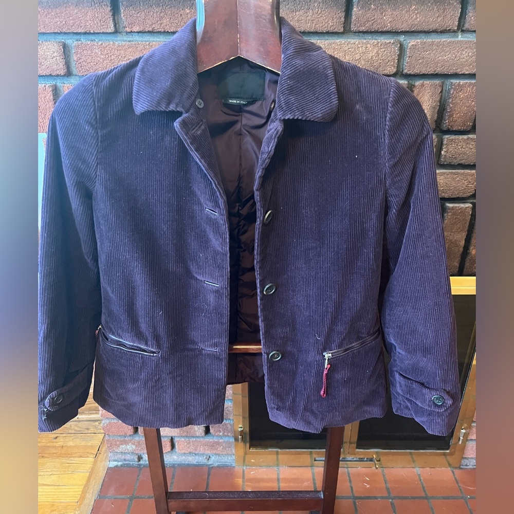 PRADA -“AUTHENTIC” corduroy and leather isolated jacket